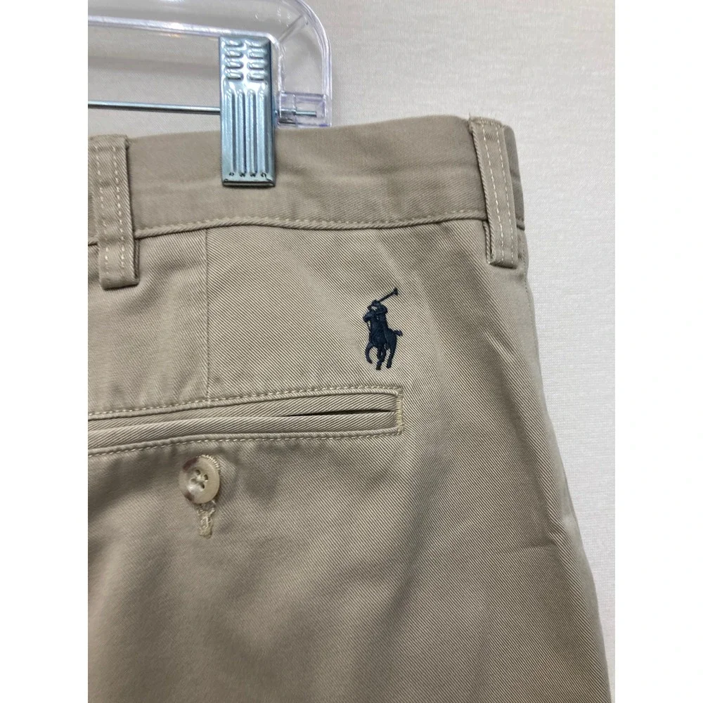 Polo Ralph Lauren Preston Pant 40x30 Tan Khaki Chino Pants Mens Straight Cotton